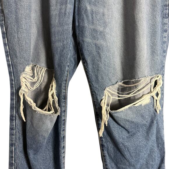 Good American Good 90's Loose Jean Distressed Indigo Size 16 - Picture 8 of 13